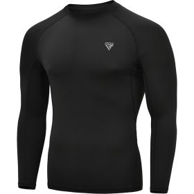 RDX T15 Long Sleeve Black Rash Guard (Color: Black, size: M)