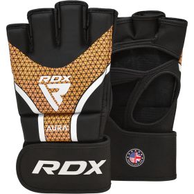RDX GRAPPLING GLOVES AURA PLUS T-17 (Color: BLACK GOLDEN, size: XL)