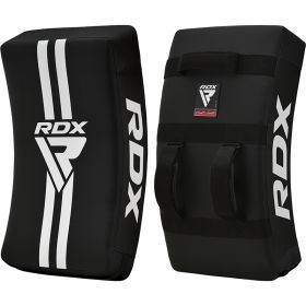 RDX T1 Curved Kick Shield with Nylon Handles (Color: Black, size: Standard Size)