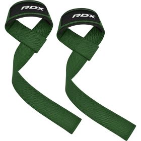 RDX W1 Weight Training Wrist Straps (Color: ARMY GREEN, size: Standard Size)
