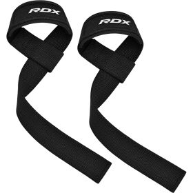 RDX W1 Weight Training Wrist Straps (Color: Black, size: Standard Size)