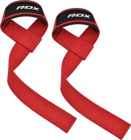 RDX W1 Weight Training Wrist Straps (Color: Red, size: Standard Size)
