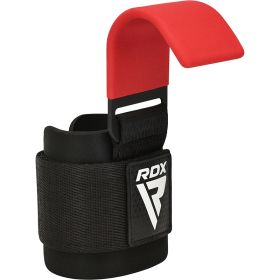RDX W5 Weight Lifting Hook Straps (Color: Red, size: Standard Size)