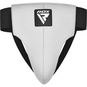 RDX R1 Martial Arts Groin Guard (Color: WHITE/BLACK, size: L)