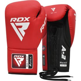 RDX APEX Competition/Fight Lace Up Boxing Gloves (Color: Red, size: 8OZ)
