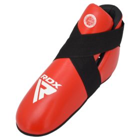 RDX T1 WAKO Foot Protector Red (Color: Red, size: XL)