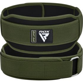 RDX RX5 Weightlifting Belt (Color: ARMY GREEN, size: S)