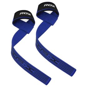 RDX S4 Weightlifting Wrist Straps (Color: Blue, size: Standard Size)