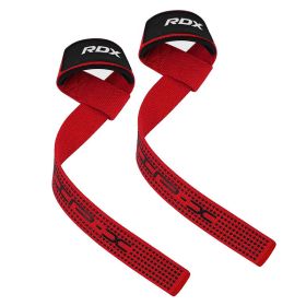 RDX S4 Weightlifting Wrist Straps (Color: Red, size: Standard Size)