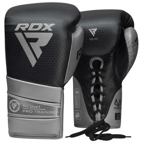 RDX L1 Mark Pro Training Boxing Gloves (Color: Silver, size: 16oz)