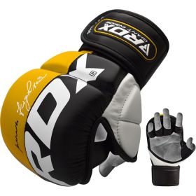 RDX T6 MMA Sparring Gloves 7oz (Color: Yellow, size: XL)